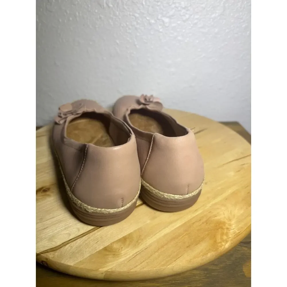 Clarks Collection Ultimate Comfort Tan Leather Flats Loafers size 11 W